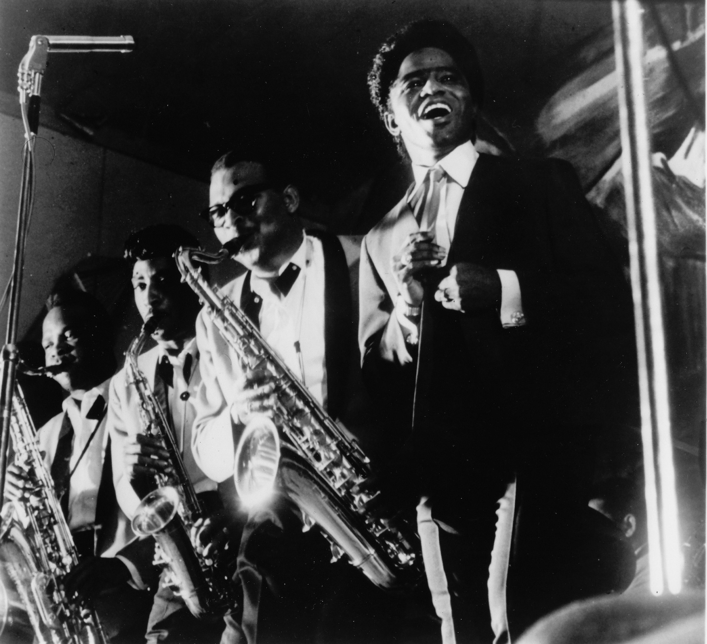 James Brown and band in 1965. Photo by Gilles Petard/Redferns.